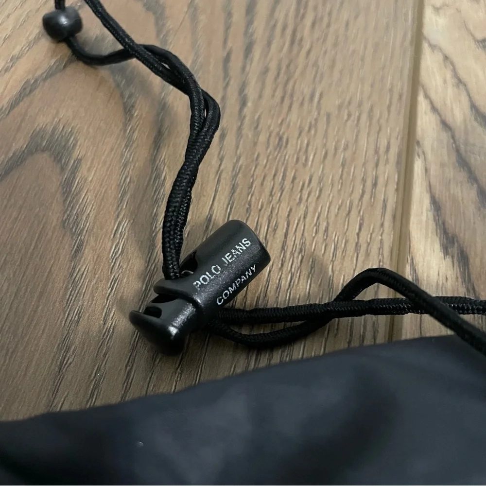 RL Ralph‎ Lauren Polo Jean Company Y2K Spellout Windbreaker Jacket Black